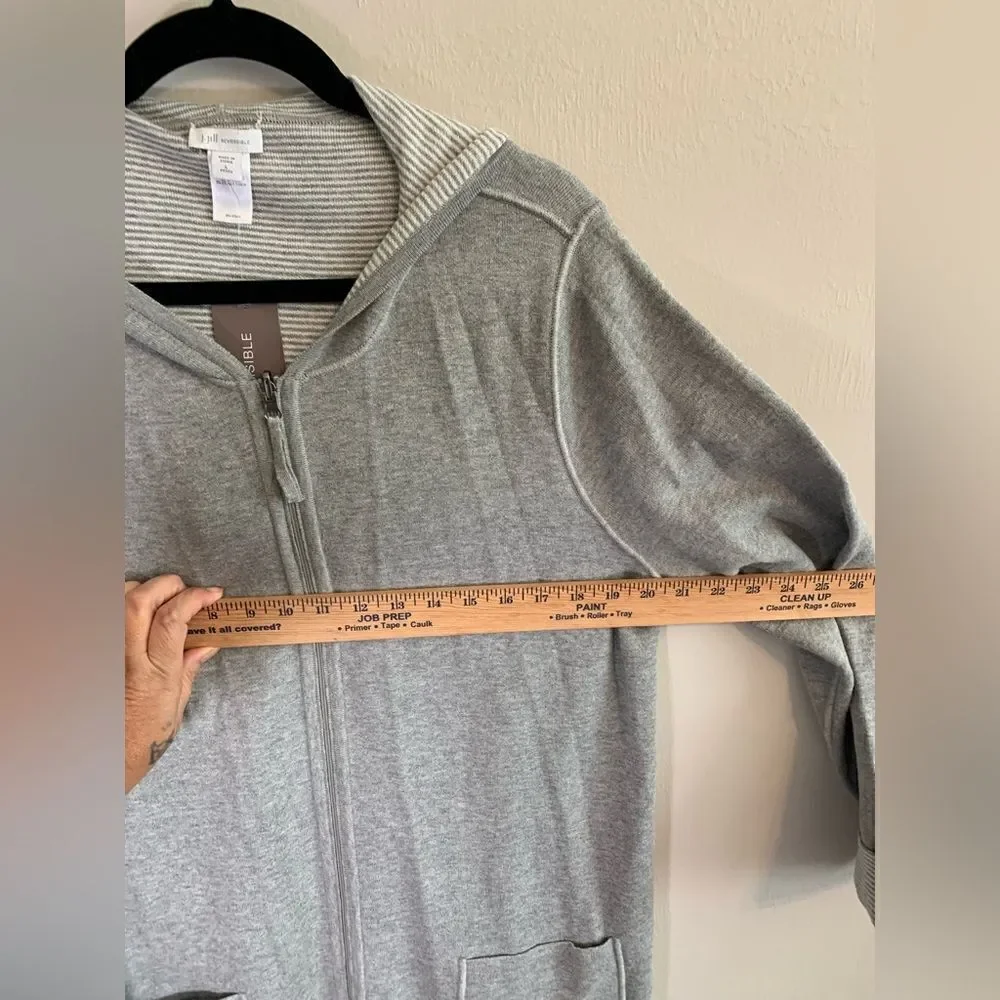 NOTHING FOR SALE NWT J JILL GREY REVERSIBLE JACKET SIZE LP‎